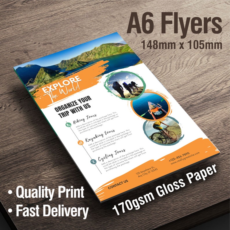 A6 Flyers Leaflets, 170gsm Gloss, Single/double Sided Printing - Etsy