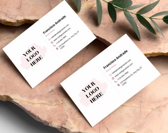 Business Cards, printed and personalised with your business logo and social media information on 350gsm Silk Business Card