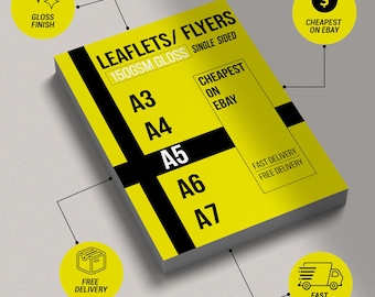 Custom Flyer Printing: Full Color, Single Sided, 150gsm Gloss