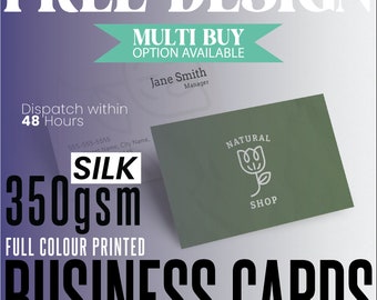 Custom Printed Business Cards, Full Color Design, 350gsm