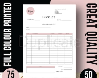 Personalised Duplicate Invoice Book • A4/A5/A6 NCR Pad