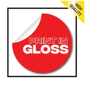 Personalised Round Printed Stickers Custom Logo Labels BusiIness Gloss Circle Sticker / Labels for small Business Customised Bild 10