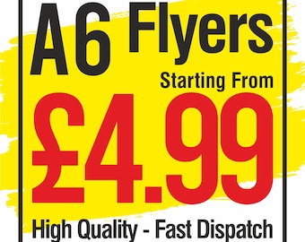 A6 Flyers Leaflets, 170gsm Gloss, Single/Double Sided Printing