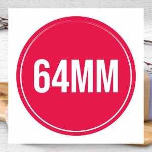 Personalised Round Printed Stickers Custom Logo Labels BusiIness Gloss Circle Sticker / Labels for small Business Customised 64mm