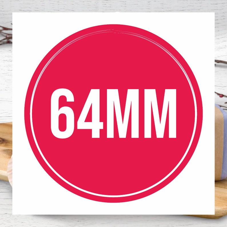 Personalised Round Printed Stickers Custom Logo Labels BusiIness Gloss Circle Sticker / Labels for small Business Customised 64mm