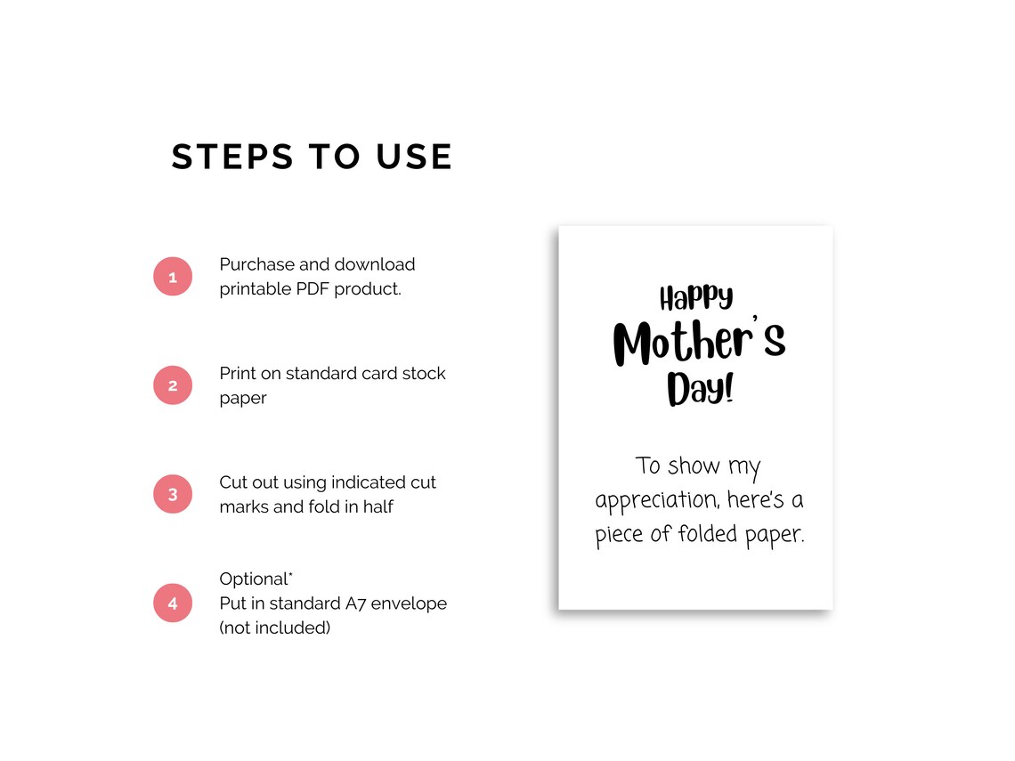 Funny Mother's Day Card, Printable Mother's Day, 5x7 PDF Instant ...