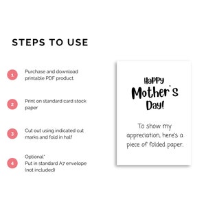 Funny Mother's Day Card, Printable Mother's Day, 5x7 PDF Instant ...