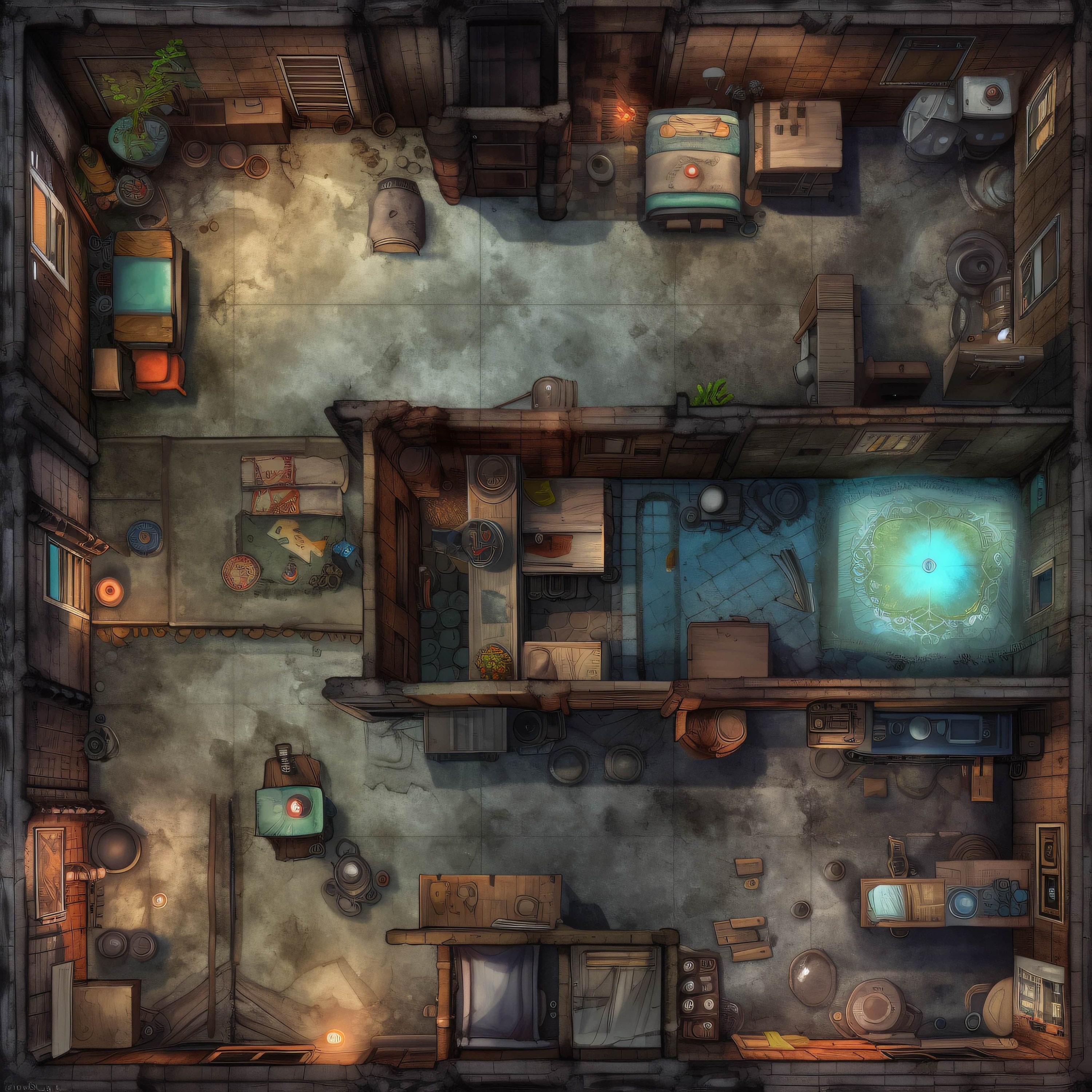 Mapa de Tecido - Shadowrun Sexto Mundo RPG