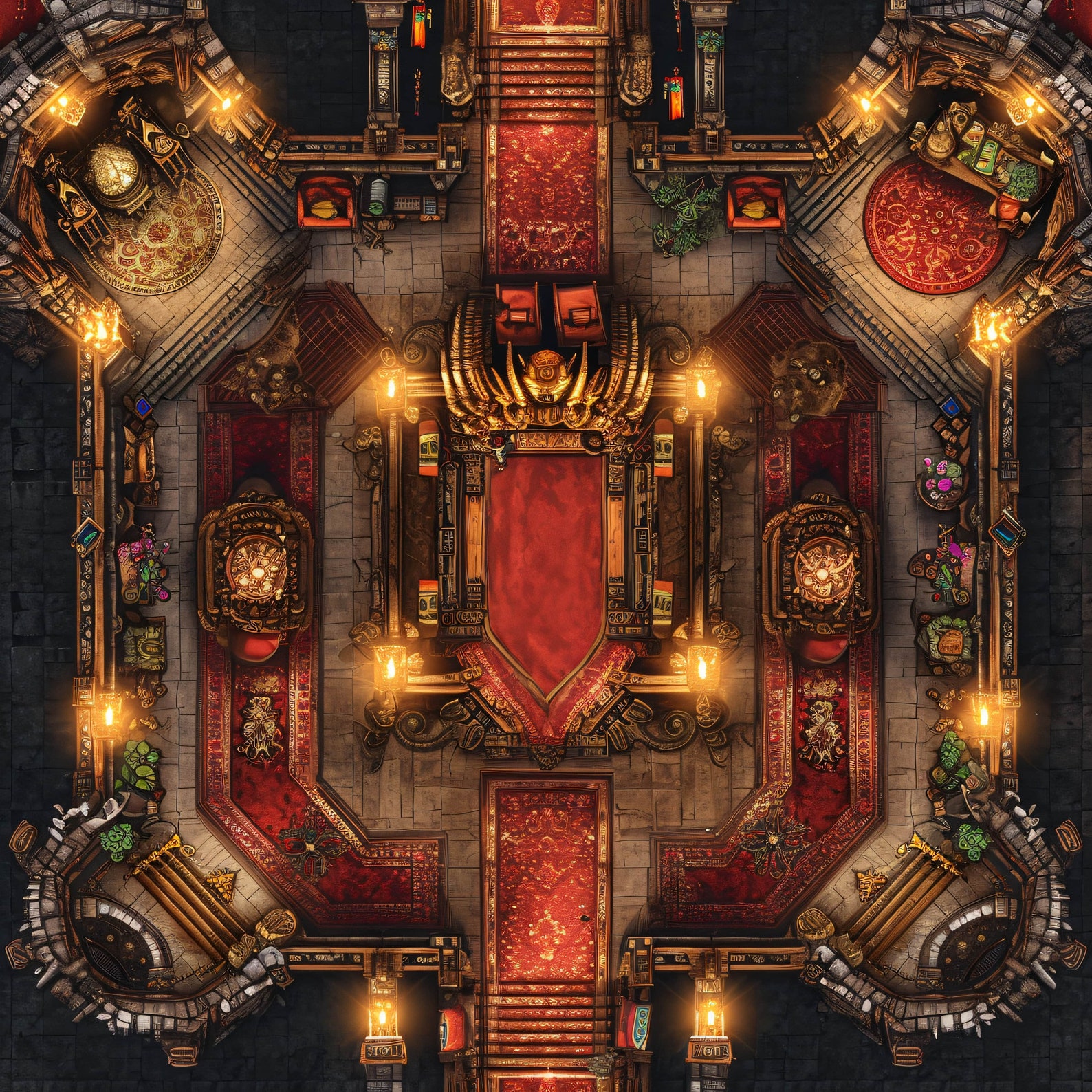 10 Opulent Castle Interior Battle Maps, Dnd Battle Map, Pathfinder, D&D