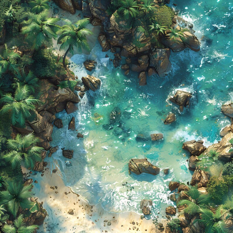 10 Coastal/beach Battle Maps, Dnd, Pathfinder, D&D, Battlemap, Dungeons ...