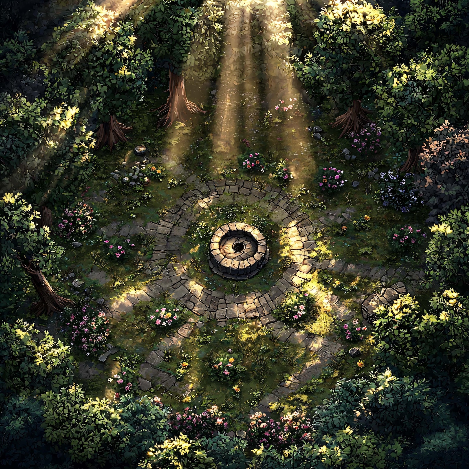 10 Forest Shrine Battle Maps, Dnd Battlemap, Pathfinder, D&D, Dungeons ...