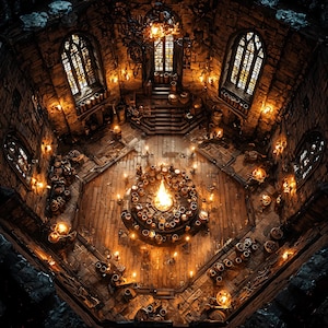 10 Shrine Battle Maps, DnD Battle Map, Pathfinder, D&D, Battlemap, Dungeons and Dragons, Roll20, Fantasy Grounds, VTT, AI digitale kaart