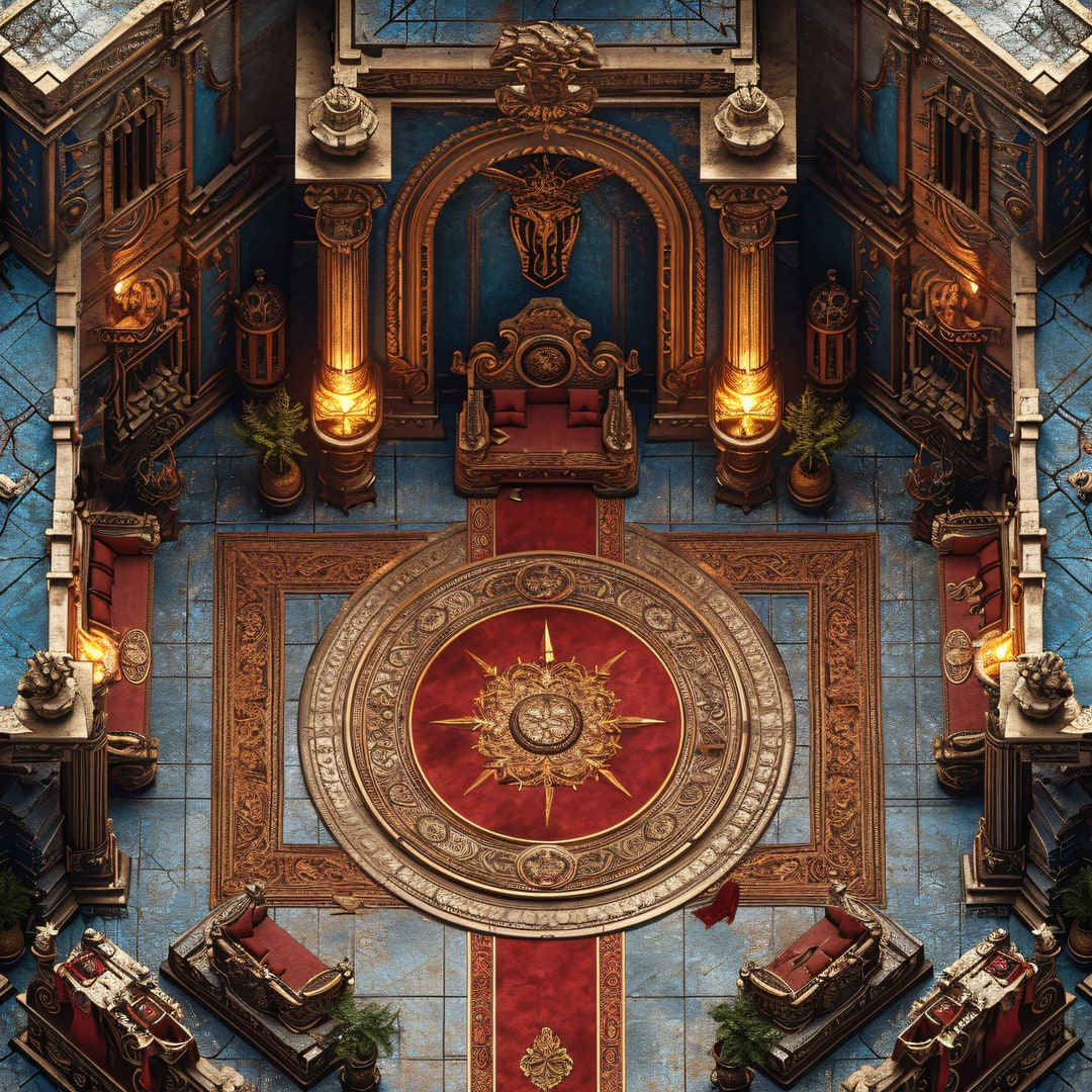 10 Opulent Castle Interior Battle Maps, Dnd Battle Map, Pathfinder, D&D