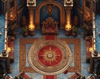 10 Opulent Castle Interior Battle Maps, DnD Battle Map, Pathfinder, D&D, Battlemap, Roll20, Fantasy Grounds, Foundry, VTT, AI Digital Map