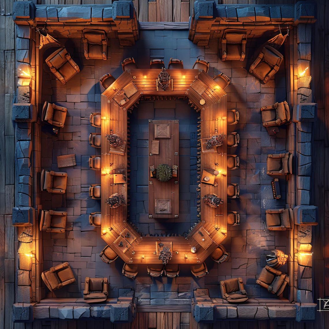 10 Gridless Castle Interior Battle Maps | VTT Pack for Dnd, Pathfinder ...