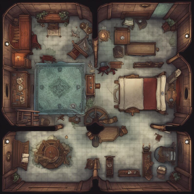 Haunted Bedroom Dnd Battle Map Pathfinder D&D Battlemap - Etsy