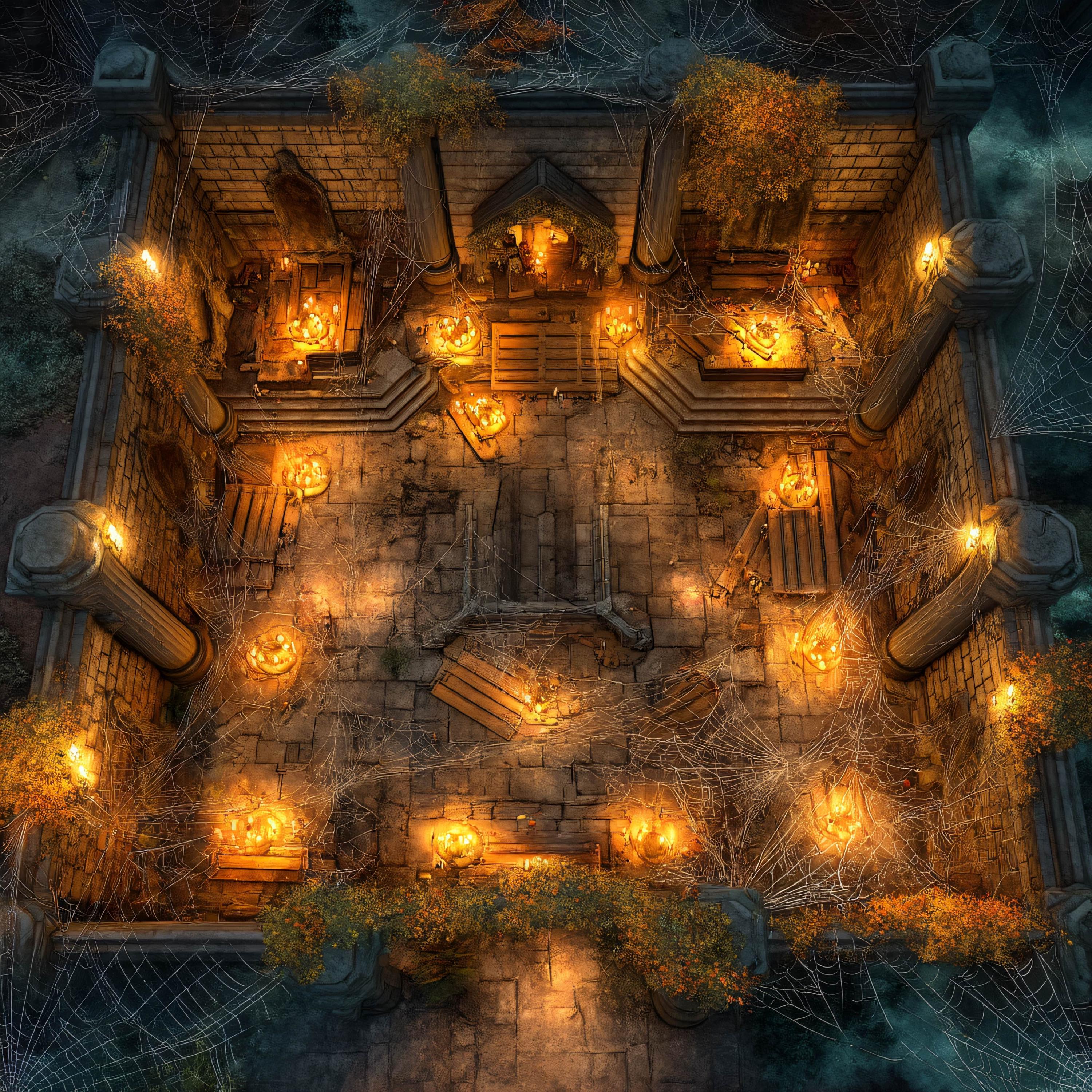 10 Gridless Catacomb Battle Maps | VTT Pack for Dnd, Pathfinder ...