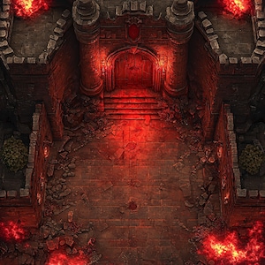 Dark Castle Gate, DnD Map, Pathfinder, D&D, Spielkarte, Dungeons and Dragons, Roll20, Fantasy Grundlage, Gießerei, VTT, AI Digitale Karte