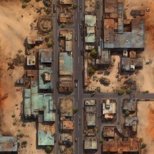 10 cartes de combat Cyberpunk Badlands / Nomad, science-fiction, cyberpunk, D&D, Shadowrun, Roll20, Fantasy Grounds, fonderie, VTT, carte numérique IA