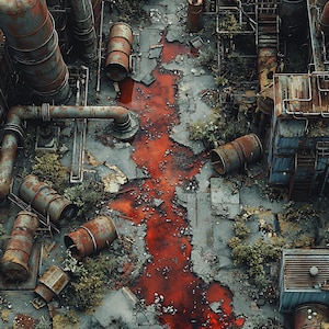 10 cartes de combat Cyberpunk Biohazard, science-fiction, carte de combat du D&D, cyberpunk, D&D, Shadowrun, Roll20, Fantasy Grounds, fonderie, VTT, carte numérique IA