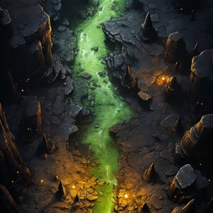 17 Alien Planet-gevechtskaarten, Cyberpunk, Starfinder, D&D, Battlemap, Dungeons and Dragons, Roll20, Fantasy Grounds, VTT, AI digitale kaart