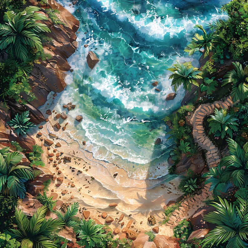 10 Beach Resort Maps, Pathfinder, D&D, Battlemap, Dungeons and Dragons ...