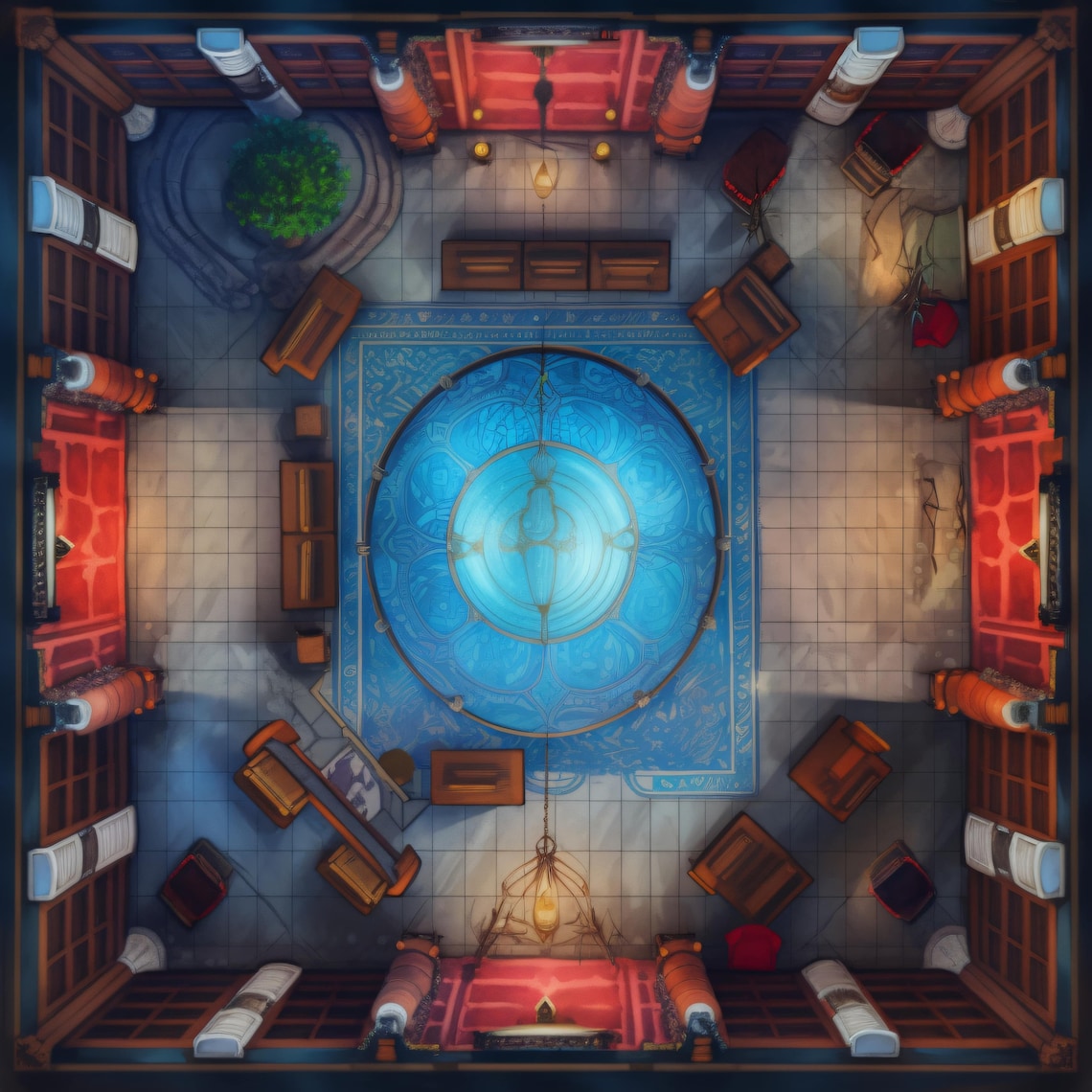 10 Mansion Battle Maps, Dnd Battle Map, Pathfinder, D&D, Battlemap