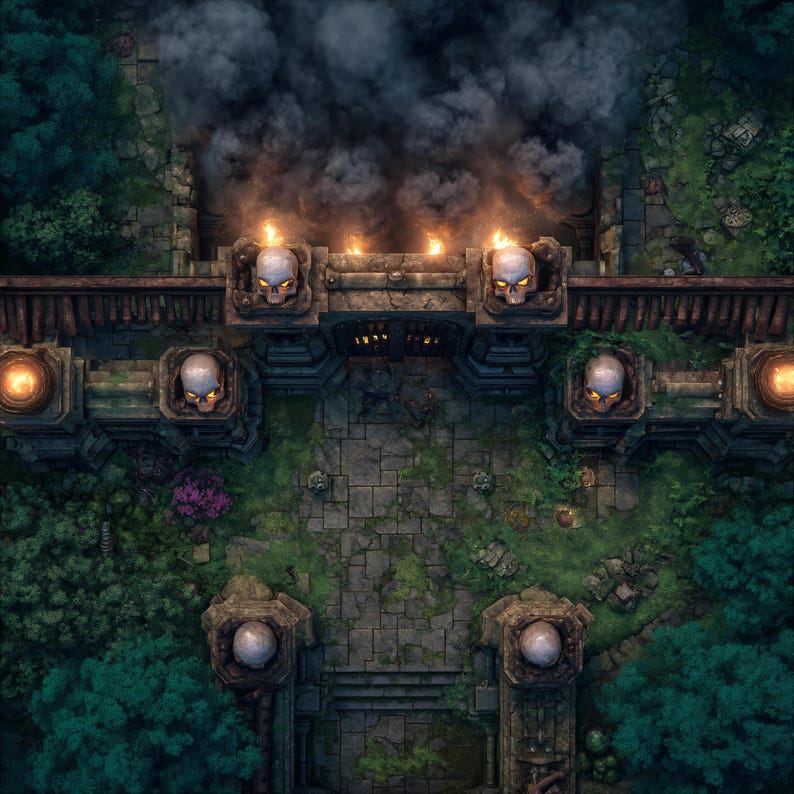 10 Catacomb Battlemaps, Dnd Battle Map, Pathfinder, D&D, Battlemap ...