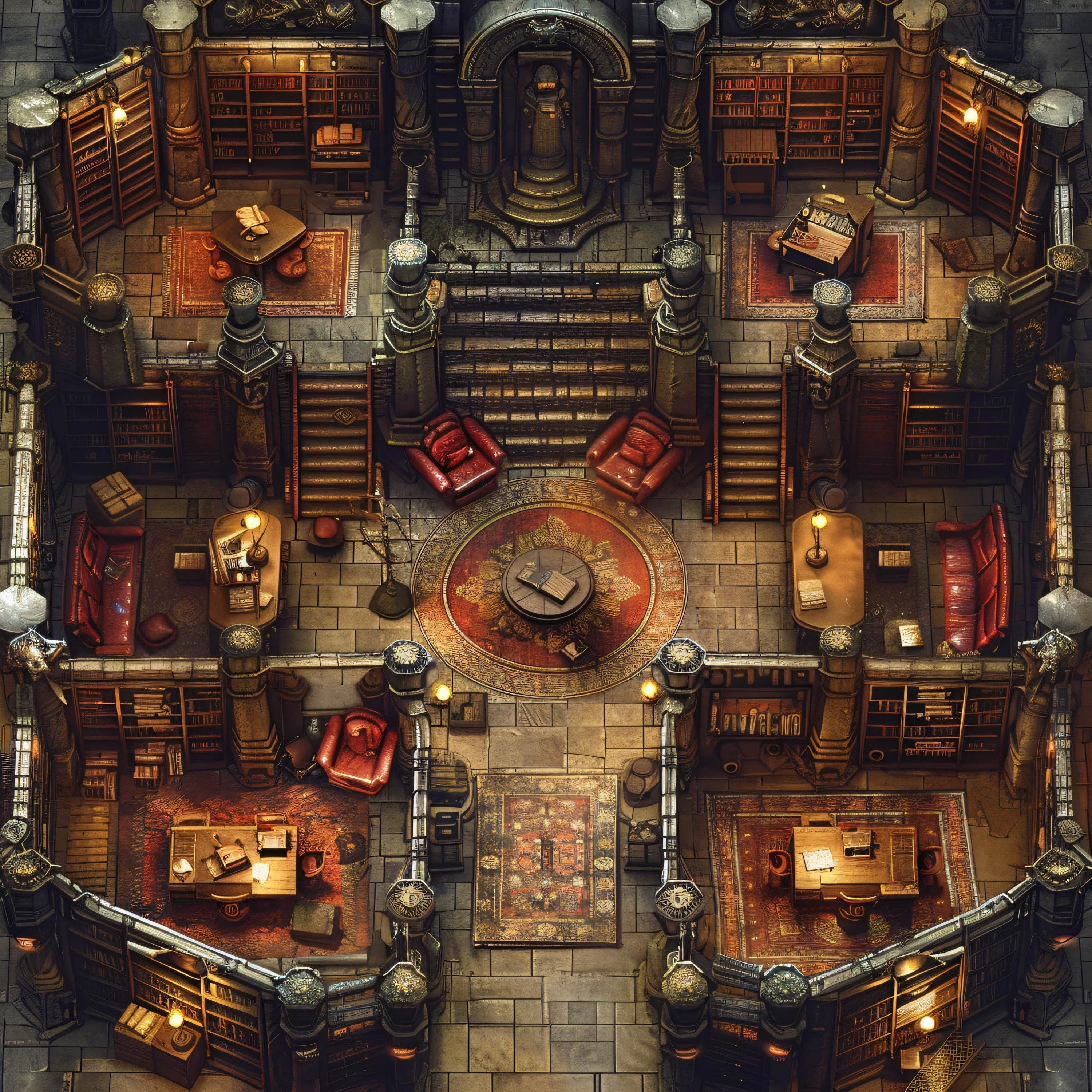 10 Gridless Mage Tower Interior Battle Maps | VTT Pack for Dnd ...