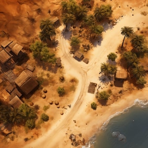 10 Desert Battle-kaarten, DnD Battle Map, Pathfinder, D&D, Battlemap, Dungeons and Dragons, Roll20, Fantasy Grounds, VTT, AI digitale kaart