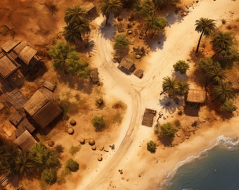 10 Desert Battle Maps, DnD Battle Map, Pathfinder, D&D, Battlemap, Dungeons and Dragons, Roll20, Fantasy Grounds, VTT, AI Digital Map