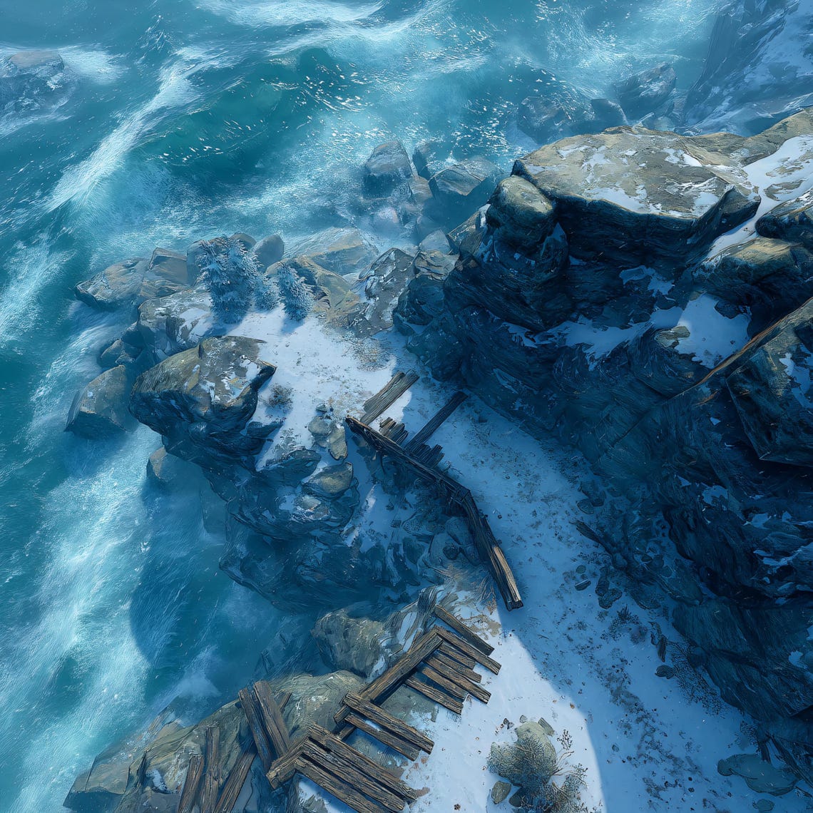 10 Gridless Cliffs/coast Battle Maps | VTT Pack for Dnd, Pathfinder ...