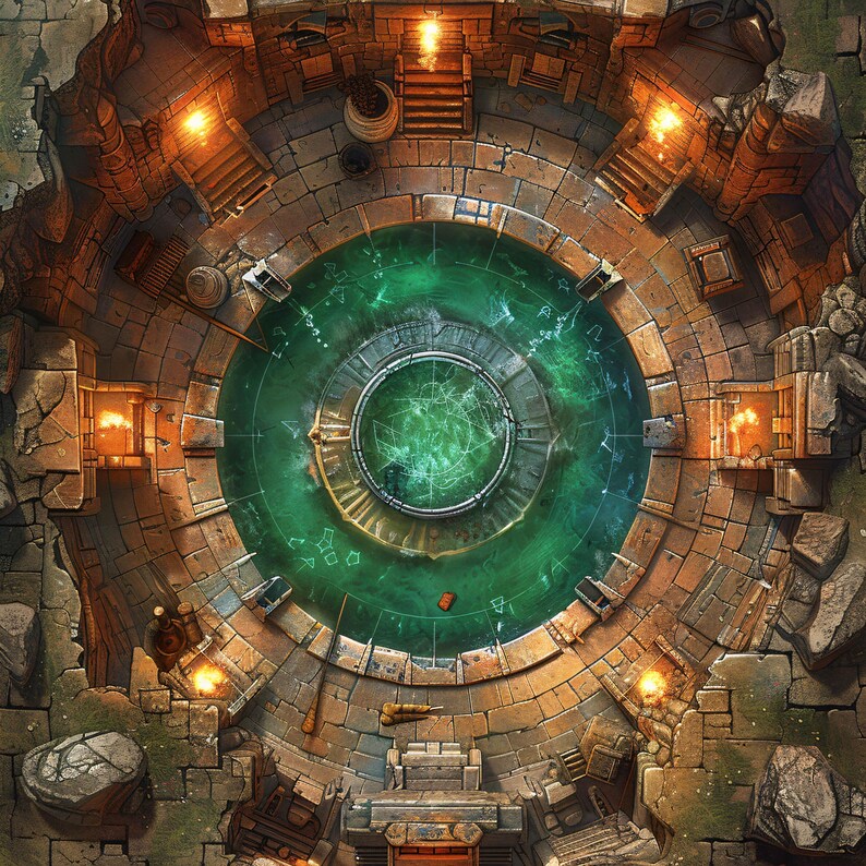 Pathfinder Tower 10 Gridless Mage Tower Interior Battle Maps | VTT Pack for Dnd ...