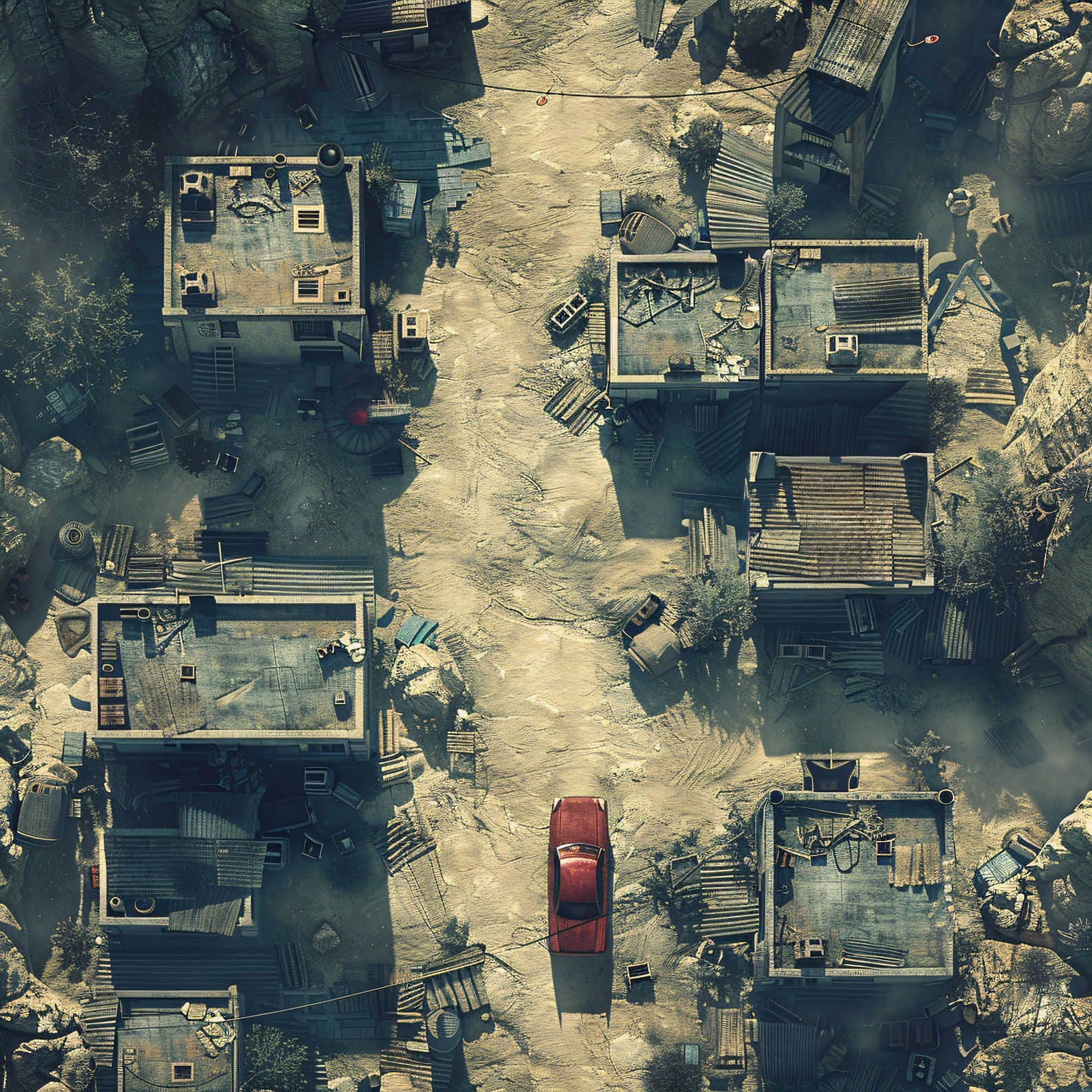 Tactical Map Rooftops 10 Gridless Cyberpunk Rooftop Battlemaps | VTT Pack for Shadowrun ...