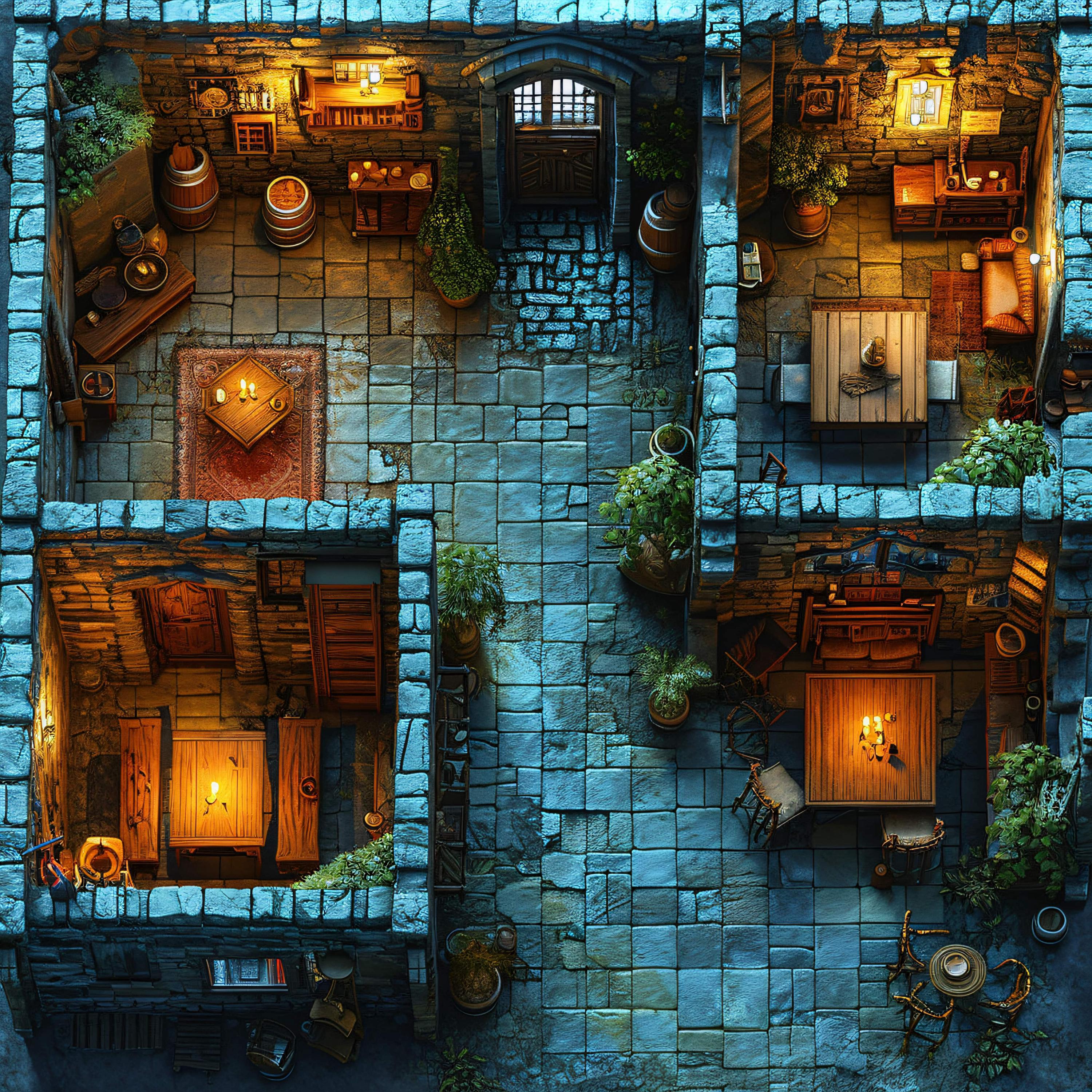 10 Taverns Maps, Dnd Battle Map, Pathfinder, D&D, Battlemap, Dungeons ...