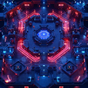 10 Cyberpunk Club Maps, Sci Fi, DnD Map, Cyberpunk, D&D, Shadowrun, Roll20, Fantasy Bases, Gießerei, VTT, AI Digital Map