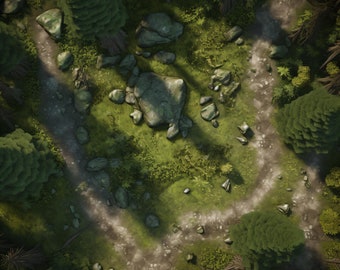 10 Forest Battle Maps, DnD Battle Map, Pathfinder, D&D, Battlemap, Dungeons and Dragons, Roll20, Fantasy Grounds, VTT, AI Digital Map