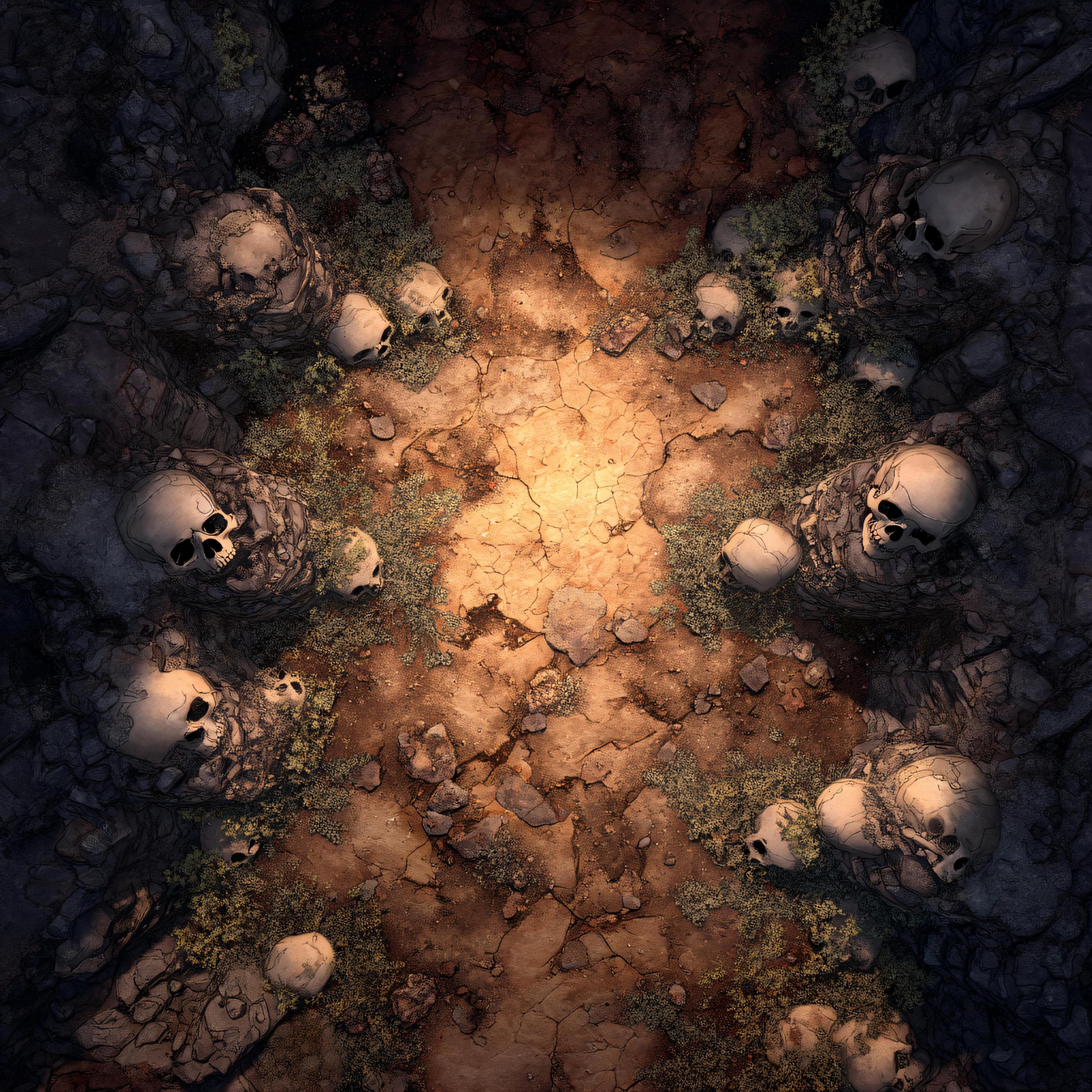 10 Gridless Catacomb Battle Maps | VTT Pack for Dnd, Pathfinder ...