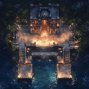 10 Cyberpunk Coast Battlemaps, Sci Fi, DnD BattleMap, Cyberpunk, D&D, Shadowrun, Roll20, Fantasy Grounds, Foundry, VTT, AI digitale kaart