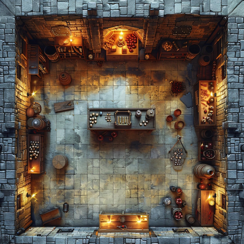 10 Gridless Merchant/shop Battle Maps | VTT Pack for Dnd, Pathfinder ...