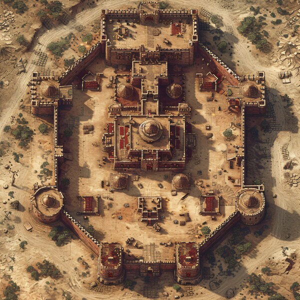 10 Strategic Fort Battle Maps, DnD, Pathfinder, D&D, Battlemap, Dungeons and Dragons, Roll20, Fantasy Grounds, Foundry, VTT, Digital Map