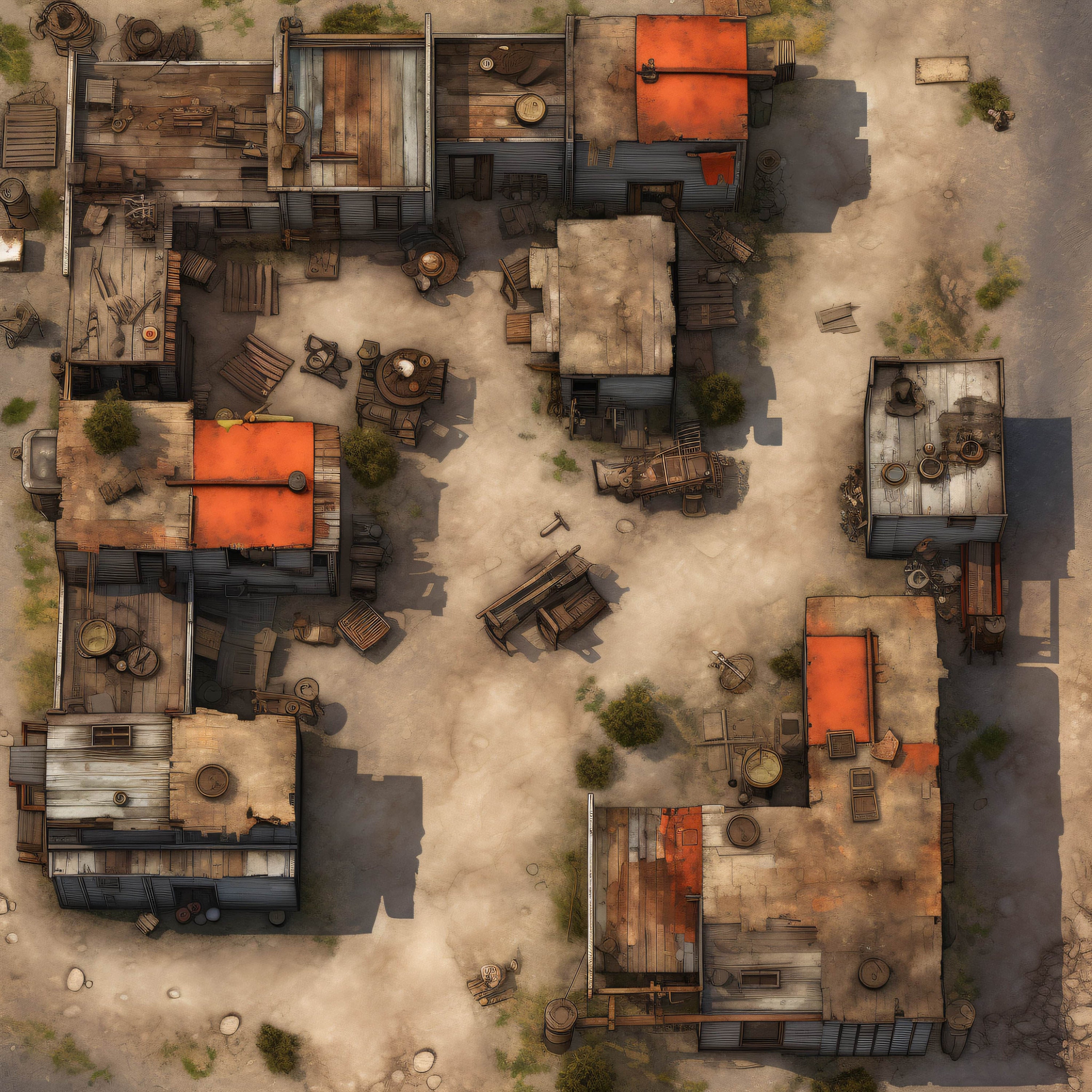 10 Slums Battle Maps Dnd Battle Map Pathfinder D&D - Etsy UK