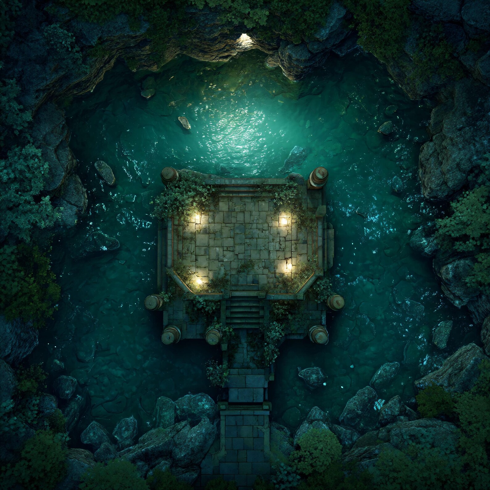 10 Gridless Elemental Shrine Battle Maps | VTT Pack for Dnd, Pathfinder ...
