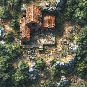 10 Cabin Battle-kaarten, DnD Battle Map, Pathfinder, D&D, Battlemap, Dungeons and Dragons, Roll20, Fantasy Grounds, VTT, AI digitale kaart