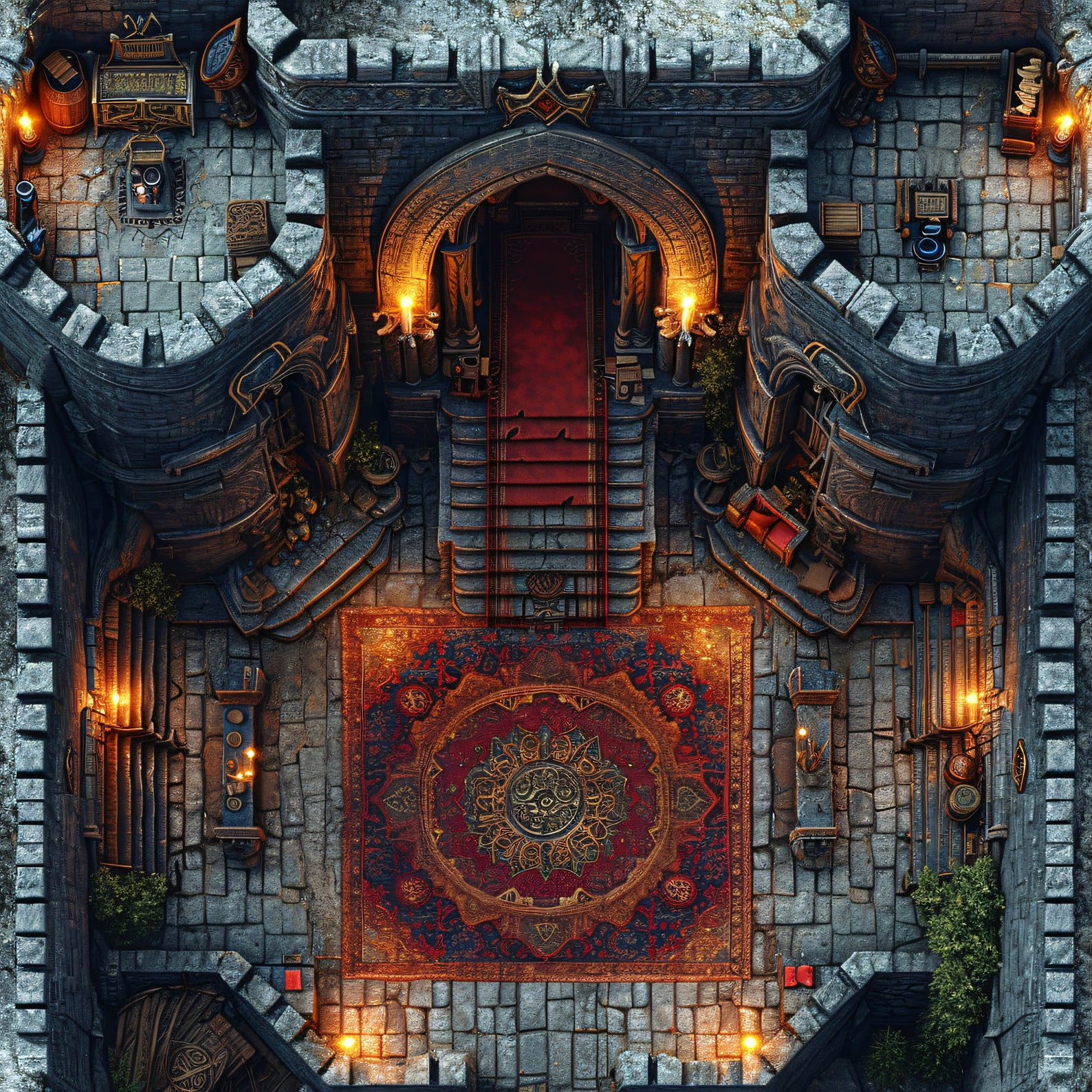 10 Opulent Castle Interior Battle Maps, Dnd Battle Map, Pathfinder, D&D