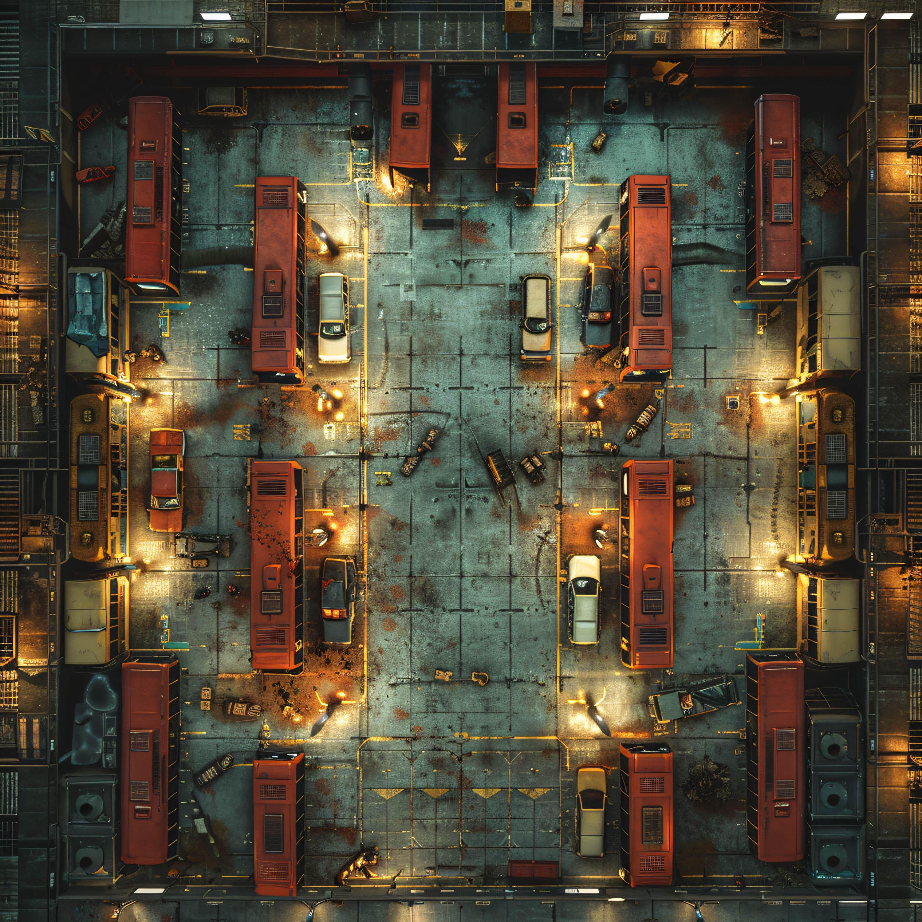 Cyberline Racing Game Map 10 Gridless Cyberpunk Transport Battlemaps | VTT Pack for Shadowrun ...