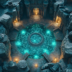 10 cartes de combat de boss souterrains, D&D BattleMap, Pathfinder, D&D, Donjons et dragons, Roll20, Fantasy Grounds, fonderie, VTT, carte numérique IA