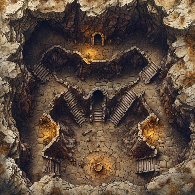 Cave Battle Maps - Etsy
