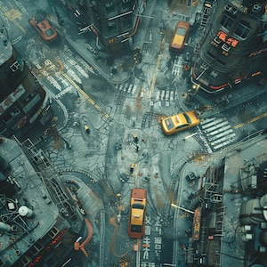10 mapas de batalha de Cyberpunk City Streets, ficção científica, Cyberpunk, D&D, Shadowrun, Roll20, Fantasy Grounds, Foundry, VTT, mapa digital de IA