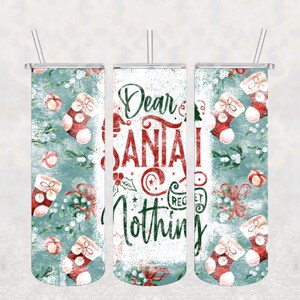 Santa I Regret Nothing Tumbler Wrap PNG